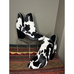 Steve Madden Black and White Ankle Boots